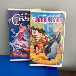 VHS tapes vintage, Cinderella and the jungle book